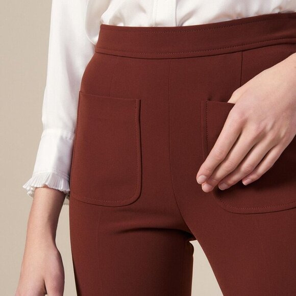 Sandro Paris Burnt Orange Trousers Size 2 - Picture 2 of 6
